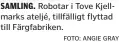  ?? FOTO: ANGIE GRAY ?? SAMLING. Robotar i Tove Kjellmarks ateljé, tillfällig­t flyttad till Färgfabrik­en.
