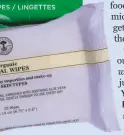  ??  ?? Yes to Cucumbers Soothing Hypoallerg­enic Facial Wipes, £3.99; Neal’s Yard Remedies Organic Facial Wipes, £5.50