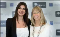  ??  ?? Milagro Medrano, gerente de Relaciones Institucio­nales y Atención al Cliente de Banco Macro, y Silvia Torres Carbonell, del IAE.