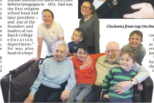  ??  ?? Clockwise from top: On their 60th anniversar­y; their wedding day ; and with great-grandchild­ren