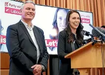  ?? GETTY IMAGES ?? New Labour leader Jacinda Ardern speaks with deputy Kelvin Davis at a media conference during the week.