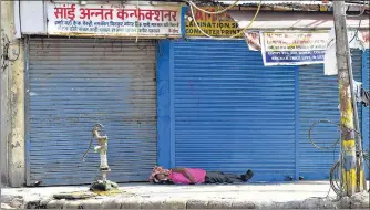  ?? RAJ K RAJ/HT FILE ?? Shops in the Mughal-era market have been closed since the nationwide lockdown came into effect. n
