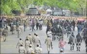  ?? RAJ K RAJ/HT ?? While an AAP leader said that 50,000 people joined Sunday’s march, the police said the number was closer to 3,500.