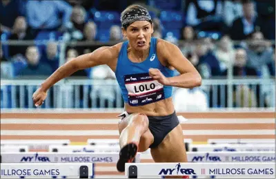  ?? CRAIG RUTTLE / ASSOCIATED PRESS 2018 ?? Lolo Jones, 37, of the United States, after competing in two Summer Olympics as a hurdler and one Winter Games as a bobsledder, came into the year hoping for one more shot on the track.