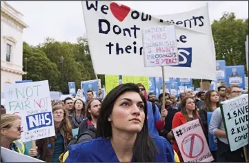  ??  ?? Anger: Junior doctors had marched in protest against the proposed new contracts