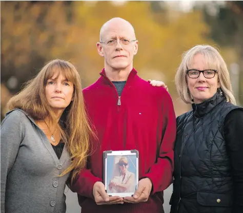  ?? JOHN LEHMANN FOR POSTMEDIA ?? Patricia Kearney’s siblings, Katherine Kearney, Michael Kearney and Leslie Kearney, want justice for their sister.