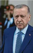  ?? Foto: Burhan Ozbilici, dpa ?? Präsident Erdogan pokert mit den Nato‰ Staaten.