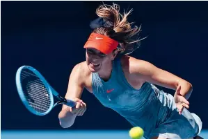  ?? Reuters ?? Russia’s Maria Sharapova blanked Britain’s Harriet Dart 6-0, 6-0 in first round. —