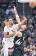  ?? AFP ?? Jontay Porter, left, of the Toronto Raptors during a game in January.