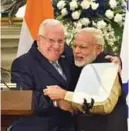  ??  ?? Prime Minister Narendra Modi with the President of Israel Reuven Rivlin in New Delhi on November 15, 2016.