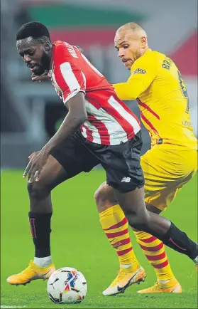  ?? FOTO: J. ECHEVERRIA ?? Visitar al Athletic siempre es un reto para cualquier equipo, incluído al Barça