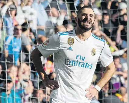  ?? FOTO: AP ?? Karim Benzema está lesionado en el bíceps femoral y será baja entre dos y tres semanas. El misterio es cuándo se lesionó