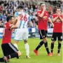  ??  ?? OUTFOUGHT Herrera (left) and United at Huddersfie­ld