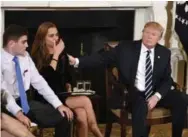  ?? OLIVIER DOULIERY/ABACA PRESS ?? U.S. President Donald Trump hosted survivors of the Parkland massacre at the White House. He wants teachers to be armed.