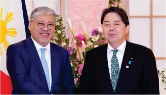  ?? (MINISTRY OF FOREIGN AFFAIRS OF JAPAN/FACEBOOK) ?? Foreign Affairs Secretary Enrique Manalo during a bilateral meeting with his counterpar­t Japanese Foreign Minister Hayashi Yoshimasa in Tokyo on Tuesday (May 16, 2023).