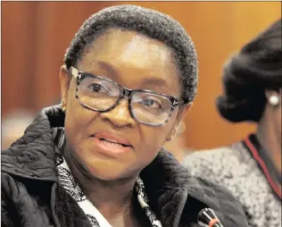  ?? PICTURE: TRACEY ADAMS / ANA ?? BIZARRE: Minister of Social Developmen­t Bathabile Dlamini in Parliament last week during the debate over the Sassa grants and the ability of the Post Office to distribute the grants.