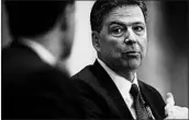  ?? ZACH GIBSON/GETTY-AFP 2016 ?? Text messages between two FBI officials contained praise of former Director James Comey’s handling of the job.