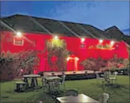  ?? Picture: Harry Armytage ?? The Watermill theatre turned red on Tuesday night