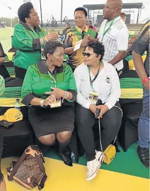  ?? /INSTAGRAM/MYANC ?? Bathabile Dlamini and Nomvula Mokonyane. The writer says the ANC’s current leadership is a collection of desperate people.