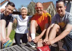  ?? Foto: Siegfried P. Rupprecht ?? Ein Leben ohne Sport ist für Marius, Gisela, Thomas und Daniel Prechtl unvorstell­bar (von links).