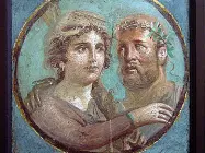  ??  ?? Ercole e Onfale Uno degli affreschi estratti dai depositi