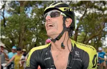  ?? GETTY IMAGES ?? South African rider Daryl Impey reacts after claiming the leader’s jersey on the Tour Down Under in Adelaide yesterday.