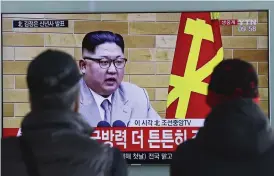  ?? Bild: LEE JIN-MAN ?? ÖPPNAR FÖR DIALOG. Kim Jong-uns tal visas i tv i grannlande­t Sydkorea.