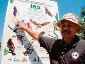  ?? BERNAMA PIC ?? Malaysian Nature Society president Prof Dr Ahmad Ismail says the migration of birds of prey across the Straits of Malacca occurred once a year between January and April.