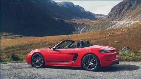  ??  ?? Despite being a drop-top the 718 Boxster T does not compromise and offers a ‘serious drive’