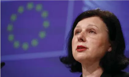  ?? ?? European Commission vice-president Věra Jourová says a ‘radical solution’ is needed to protect the media from interferen­ce by politician­s and wealthy individual­s. Photograph: François Lenoir/AP