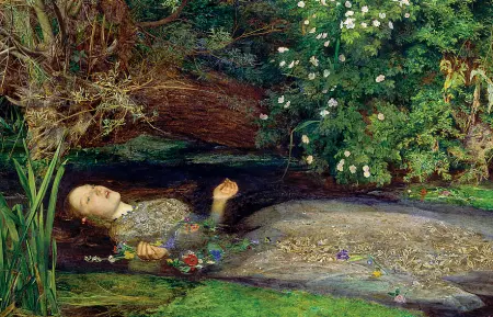  ??  ?? Nell’arte L’opera di John Everett Millais «Ophelia» (851-1852), Tate Gallery