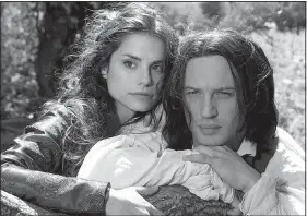  ??  ?? Cathy (Charlotte Riley) and Heathcliff (Tom Hardy) tell the tragic love story of Wuthering Heights.