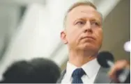 ??  ?? District Attorney George Brauchler, pictured in 2015, announced Monday that he is dropping out of the governor’s race and will instead run for attorney general.