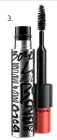  ??  ?? 1. Givenchy Noir Interdit Mascara, £25. 2. L’oréal Paris Paradise Mascara, £11.99. 3. MAC Bold &amp; Bad Lash, £19.50