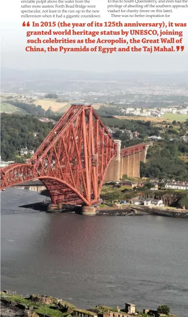  ?? PHIL METCALFE/ RAIL. ?? An aerial view of the Forth Bridge on September 4 2012.