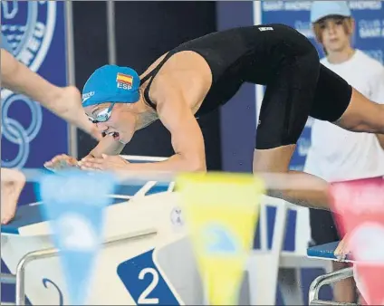  ?? FOTO: MANEL MONTILLA ?? Jessica Vall se llevó la victoria en los 100 braza en una jornada en la que mandó el Sant Andreu a nivel femenino