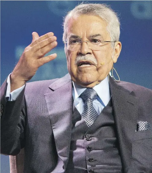  ?? F. CARTER SMITH / BLOOMBERG ?? Ali Al-Naimi, Saudi Arabia’s petroleum and mineral resources minister, told attendees of the 2016 IHS CERAWeek
conference in Houston, Texas on Tuesday that Saudi Arabia isn’t about to cut oil production.