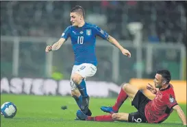  ?? FOTO: GETTY ?? Verratti, durante el partido que Italia jugó frente a Albania