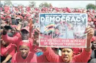  ?? PICTURE: REUTERS/PHILIMON BULAWAYO ?? Mourners attend the funeral of MDC-T leader Morgan Tsvangirai, in Buhera, Zimbabwe. Now Emmerson Mnangagwa must fix Robert Mugabe’s mess, says the reader.