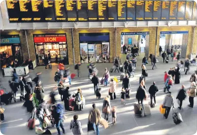  ??  ?? Busy train stations like King’s Cross are extremely busy, and daunting, places these days.