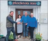 ?? ?? David Whiteford, left, chairman of Highland Coast Hotels with Susan Trowbridge, and Kenny and Mary Gollan of the Plockton Inn.