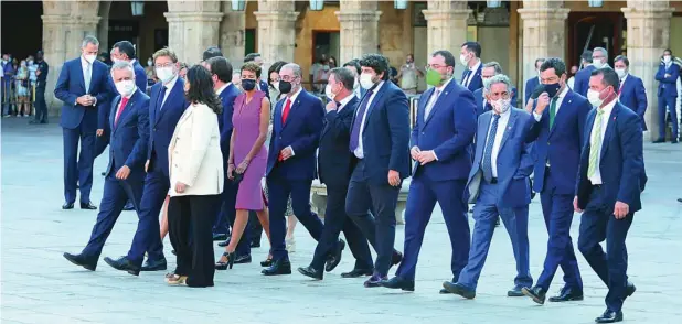  ?? CIPRIANO PASTRANO ?? Los presidente­s en la última Conferenci­a presencial celebrada en Salamanca