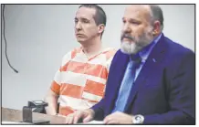  ?? Rachel Aston Las Vegas Review-journal @rookie__rae ?? Tyler Kennedy, left, with his attorney, Jason Earnest, at a March 15 court hearing where he pleaded guilty to three counts of DUI causing death.