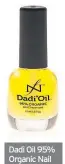  ??  ?? Dadi Oil 95% Organic Nail Treatment Oil