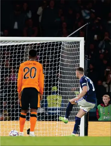  ?? ?? Ryan Christie slots home from the penalty spot after setting up Jack Hendry for the equaliser (inset)