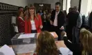  ?? Anadolu Agency/Getty Images ?? Pedro Sánchez and Begoña Gómez casting their votes in elections last year. Photograph: