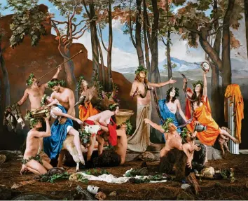  ?? Foto: R. Feldman Gallery, New York © Antin ?? Ein zum Bild geronnenes Bacchanal: Eleanor Antins „Triumph of Pan“nach Poussin.