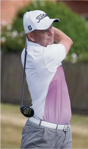  ??  ?? Stockport Golf Club’s David Peel hit a first round 70 in the Cheshire Stroke Play Championsh­ips