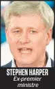  ??  ?? STEPHEN HARPER Ex-premier ministre