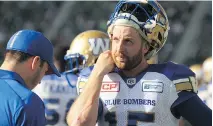  ?? MARK TAYLOR/THE CANADIAN PRESS ?? The Blue Bombers and Tiger-Cats may have opposite records, but Bombers quarterbac­k Matt Nichols and his 10-3 squad won’t be taking the 3-10 Hamilton team lightly Friday.